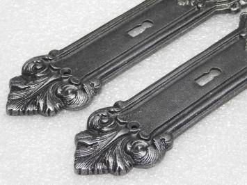 Set deurbeslag 'Classic' - klinken en deurplaten BB 72 - gietijzer verzinkt