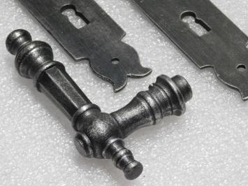 Türbeschlagset – BB 72 – Gusseisen – Victoria- und Baron Beschläge