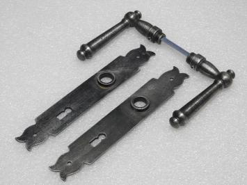 Türbeschlagset – Windsor-Türgriffe + Baron BB 72-Türplatten – Gusseisen, verzinkt