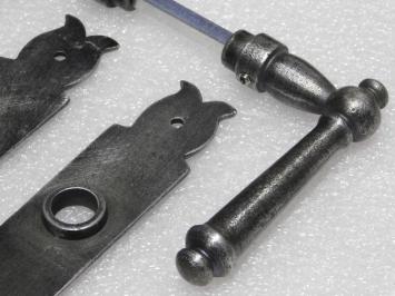 Türbeschlagset – Windsor-Türgriffe + Baron BB 72-Türplatten – Gusseisen, verzinkt