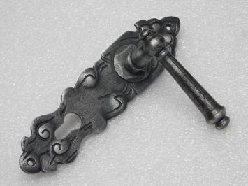 Set Deurbeslag - Klinken Windsor + Deurplaten Royale PC 92 - Gietijzer Verzinkt