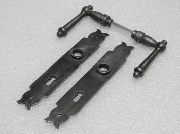 Set Deurbeslag - Klinken York + Deurplaten Baron BB 72 - Gietijzer Verzinkt