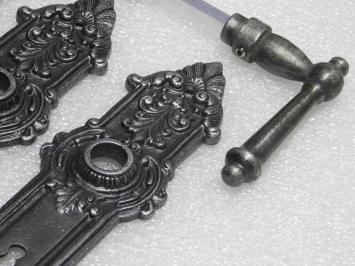 Türbeschlagset – Türgriffe York + Türplatten Heritage BB 72 – Gusseisen, verzinkt