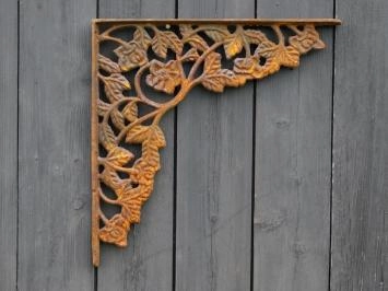 Lot de 2 équerres d'angle - 36,5 x 36,5 cm - fonte - rustique
