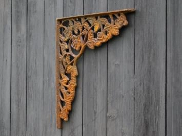 Lot de 2 équerres d'angle - 36,5 x 36,5 cm - fonte - rustique