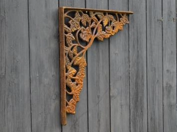 Lot de 2 équerres d'angle - 36,5 x 36,5 cm - fonte - rustique