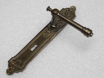 Set Deurklinken Montel + Lange Deurplaten BB 72 - Gepatineerd Messing