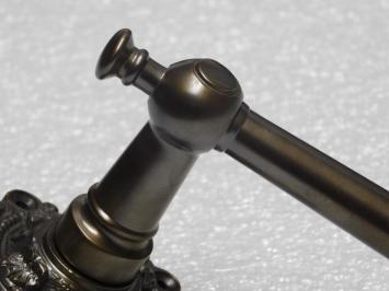 Set Türgriffe „Montel“ mit Rosetten – Dunkel patiniertes Messing