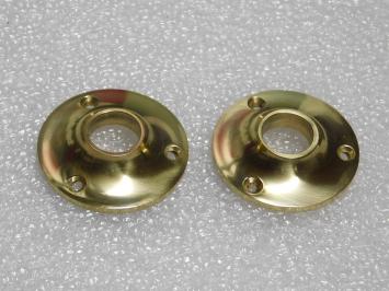 Set Klinkrozetten Rond - Ø 5 cm - Messing
