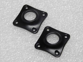 Set van 2 Klinkrozetten Klaver – 4 x 4 cm – Zwart