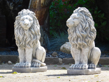 Löwen-Set – links & rechts – aus Vollstein