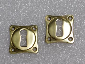 Set van 2 Sleutelrozetten BB Vierkant – Messing