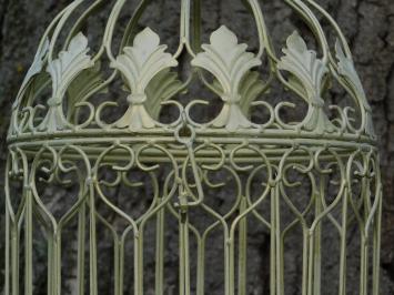 Ensemble de cages à oiseaux en fer – 36/50 cm – blanc vintage