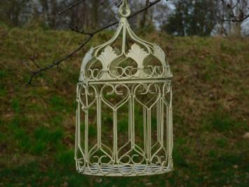 Ensemble de cages à oiseaux en fer – 36/50 cm – blanc vintage