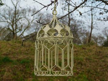 Ensemble de cages à oiseaux en fer – 36/50 cm – blanc vintage