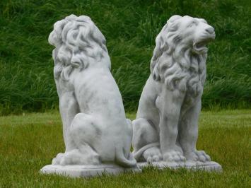 Set von sitzenden Löwen, voll von Stein, super schön!
