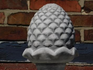 Fontaine en pierre - avec pomme de pin - 140 cm - gracieuse - blanche