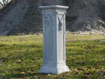 Sockel - mit Schleife - Stein - 75 cm - klassisches Weiß - robust