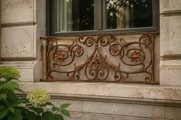 Hekwerk van gietijzer – raamrek – 112 cm – antieke decoratie