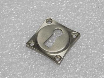 Quadratische Schlossrosette BB – mattes Nickel – 37 mm – schlankes Design