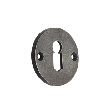 Runde Schlossrosette für Zimmertüren – BB – verzinktes Gusseisen – grau