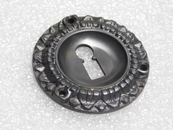 Rosace de verrouillage BB – ronde – laiton patiné foncé – classique