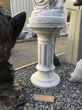 Colonne ronde - pierre - 62 cm - look classique - blanc