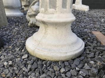 Colonne ronde - pierre - 62 cm - look classique - blanc