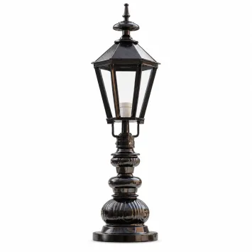 Klassieke sokkellamp zwart – aluminium buitenlamp – 83 cm