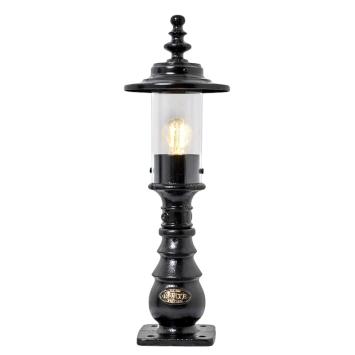 Sokkellamp zwart - gietijzeren zuilverlichting - klassiek