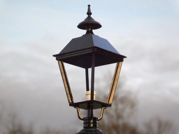 Buitenlamp op sokkel - 103 cm - zwart - klassieke tuinlamp