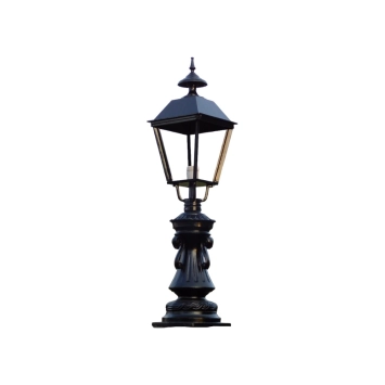 Buitenlamp op sokkel - 103 cm - zwart - klassieke tuinlamp