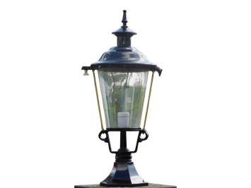 Klassieke sokkellamp - 70 cm - zwart - aluminium lage buitenlamp