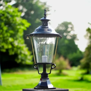 Lampadaire classique sur pied - 70 cm - noir - aluminium, lampe d'extérieur basse