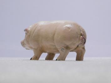 Sparschwein - Gusseisen - 15 cm - in realistischer Farbe