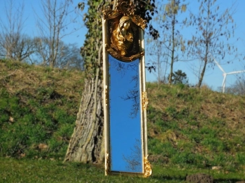 Miroir vintage de style Louis XVI – couleur or – 175 cm