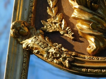 Miroir vintage de style Louis XVI – couleur or – 175 cm