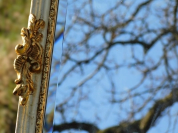 Vintage-Spiegel im Stil Louis XVI – goldfarben – 175 cm