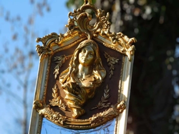 Vintage-Spiegel im Stil Louis XVI – goldfarben – 175 cm