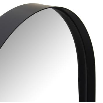 Wandspiegel aus schwarzem Metall, moderner Spiegel mit schwarzer Metallkante