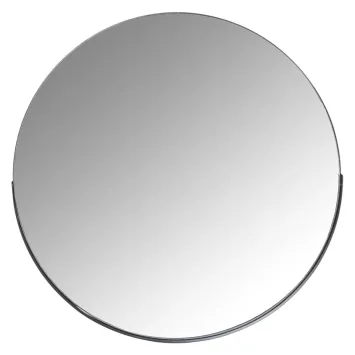 Spiegel aus schwarzem Metall, rund, Wandspiegel, moderner Wandschmuck