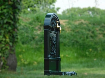 Fontaine sur pied – 89 cm – aluminium vert avec lavabo