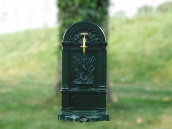 Fontaine sur pied – 89 cm – aluminium vert avec lavabo