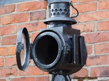 Lanterne sur rail Osmeka antique avec lampe, debout, 90 cm