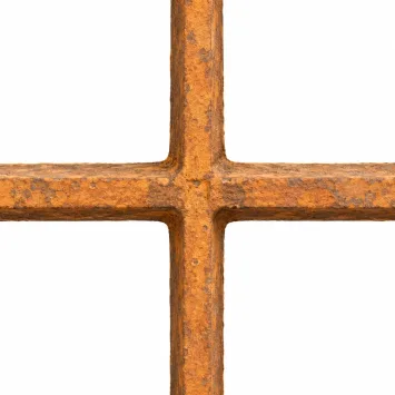 Fenêtre d'écurie en fonte « Rose » – 47,5 × 63 cm – style rustique