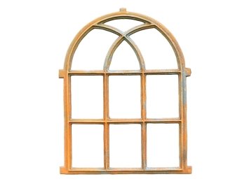 Rustieke muurraam - gietijzeren stalraam - 73,5 x 59 cm