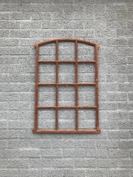 Schuur- stal-raam 12 raamvelden, ideaal gietijzeren raam voor in de tuinmuur, 94.5 x 66.5 cm