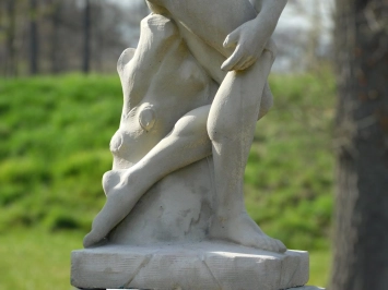 Groot Standbeeld van een Discuswerper - 230 cm - Vintage Gietsteen