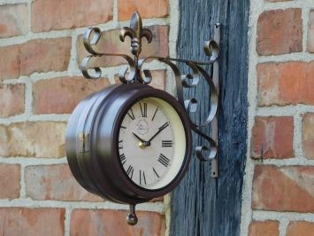 Horloge De Gare Avec Thermom tre 30 Cm Acier Doux Et Verre horloge-de-gare-avec-thermom-tre-30-cm-acier-doux-et-verre