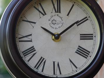 Horloge de gare avec thermomètre – 30 cm – acier doux et verre